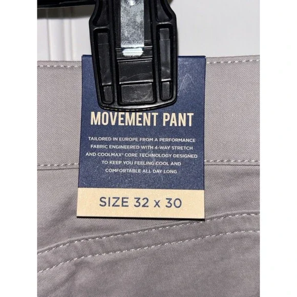 NEW Faherty Movement 5 Pocket CoolMax Performance Pants Gray 32x30